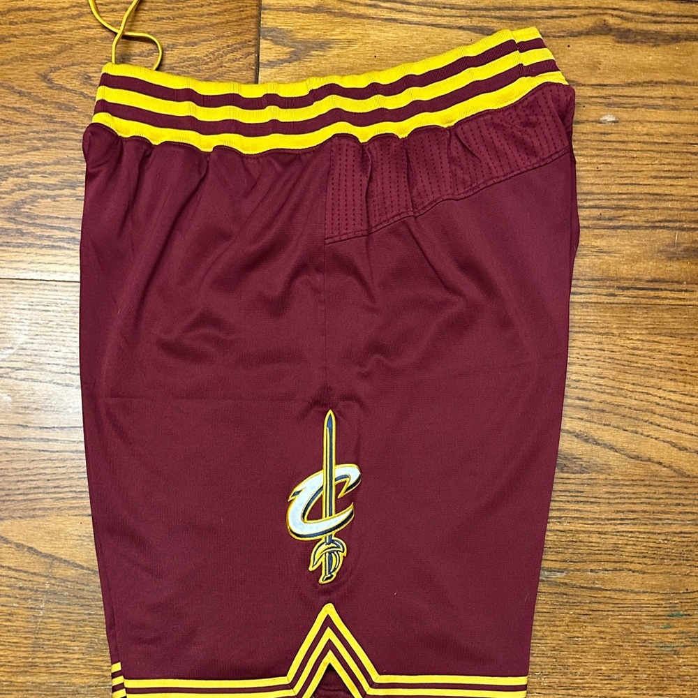 adidas Burgundy and Gold Athletic Shorts